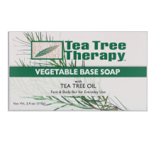 Tea Tree Therapy Vegetable Base Soap with Tea Tree Oil Bar 3.9 oz (110 g)
