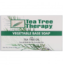 Tea Tree Therapy Vegetable Base Soap with Tea Tree Oil Bar 3.9 oz (110 g)