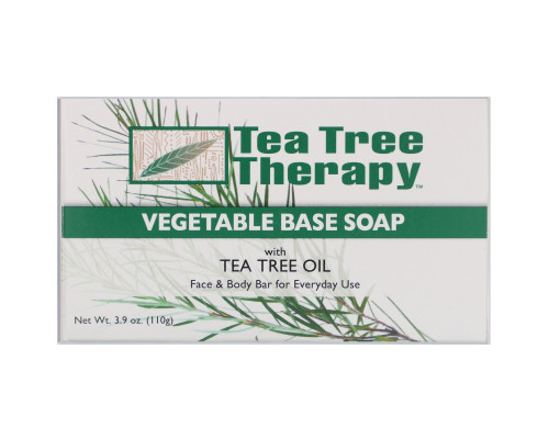 Tea Tree Therapy Vegetable Base Soap with Tea Tree Oil Bar 3.9 oz (110 g) Tea Tree Therapy Vegetable Base Soap with Tea Tree Oil Bar 3.9 oz (110 g)
