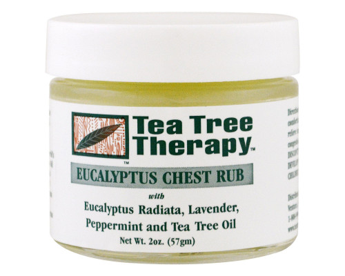 Tea Tree Therapy Эвкалиптовая мазь - растирка для груди 2 унции (57 г) Tea Tree Therapy Эвкалиптовая мазь - растирка для груди 2 унции (57 г)