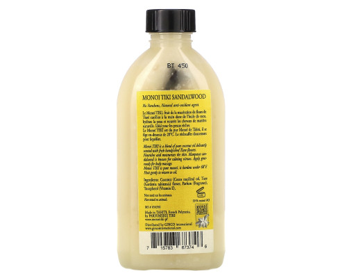 Monoi Tiare Tahiti Monoï Tiki Tahiti Sandalwood 4 fl oz (120 ml) Monoi Tiare Tahiti Monoï Tiki Tahiti Sandalwood 4 fl oz (120 ml)