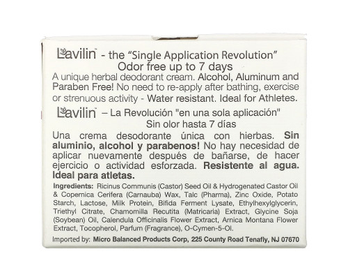 Lavilin Underarm Deodorant Cream 12.5 g Lavilin Underarm Deodorant Cream 12.5 g