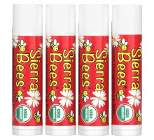Sierra Bees, органические бальзамы для губ, гранат, 4 штуки по 4,25 г (0,15 унции)