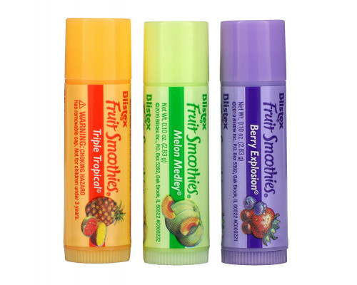Blistex, Фруктовые коктейли, защищает губы/солнцезащитный , SPF 15, 3 палочки, .10 унций (2.83 г) шт. Blistex, Фруктовые коктейли, защищает губы/солнцезащитный , SPF 15, 3 палочки, .10 унций (2.83 г) шт.