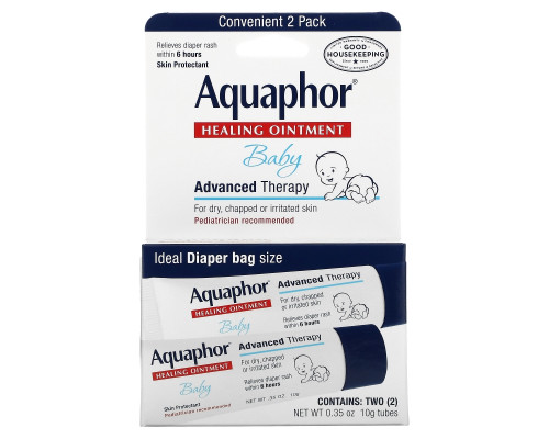 Aquaphor, Baby, Healing Ointment, Skin Protectant, 2 Tubes, 0.35 oz (10 g) Each Aquaphor, Baby, Healing Ointment, Skin Protectant, 2 Tubes, 0.35 oz (10 g) Each