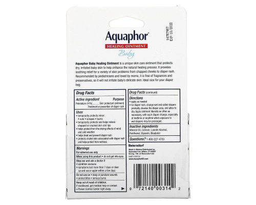 Aquaphor, Baby, Healing Ointment, Skin Protectant, 2 Tubes, 0.35 oz (10 g) Each Aquaphor, Baby, Healing Ointment, Skin Protectant, 2 Tubes, 0.35 oz (10 g) Each