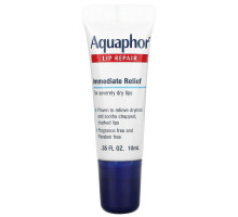 Aquaphor, Восстанавливающее средство для губ мгновенного действия без отдушек, 0,35 жидких унций (10 мл)