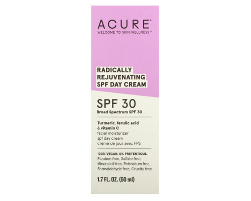 Acure, Radically Rejuvenating, Day Cream, SPF 30, 1.7 fl oz (50 ml) Acure, Radically Rejuvenating, Day Cream, SPF 30, 1.7 fl oz (50 ml)
