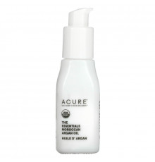 Acure Organics 100 % Органическое Марокканское Аргановое Масло, для питания и увлажнения кожи и волос, 1 унция (30 мл)