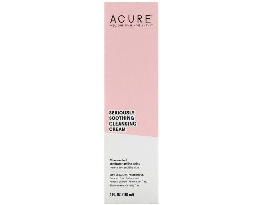 Acure Organics Очищающее средство для лица для чувствительной кожи без ароматизаторов 4 жидкие унции (118 мл) Acure Organics Очищающее средство для лица для чувствительной кожи без ароматизаторов 4 жидкие унции (118 мл)