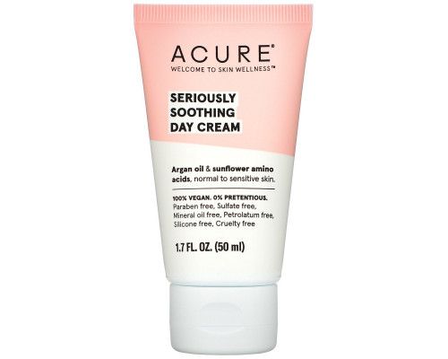 Acure Organics Крем для чувствительной кожи лица аргановое масло + аминокислоты подсолнечника без отдушек 175 жидкой унции (50 мл) Acure Organics Крем для чувствительной кожи лица аргановое масло + аминокислоты подсолнечника без отдушек 175 жидкой унции (50 мл)