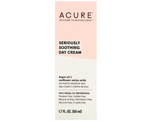 Acure Organics Крем для чувствительной кожи лица аргановое масло + аминокислоты подсолнечника без отдушек 175 жидкой унции (50 мл) Acure Organics Крем для чувствительной кожи лица аргановое масло + аминокислоты подсолнечника без отдушек 175 жидкой унции (50 мл)