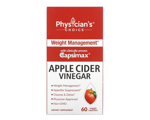 Physician's Choice, Apple Cider Vinegar Capsules, 60 Vegetarian Capsules Physician's Choice, Apple Cider Vinegar Capsules, 60 Vegetarian Capsules