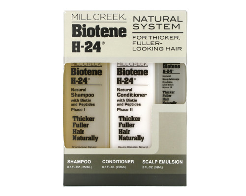 Mill Creek Botanicals, Biotene H-24, Природный комплекс, Набор из 3 средств Mill Creek Botanicals, Biotene H-24, Природный комплекс, Набор из 3 средств