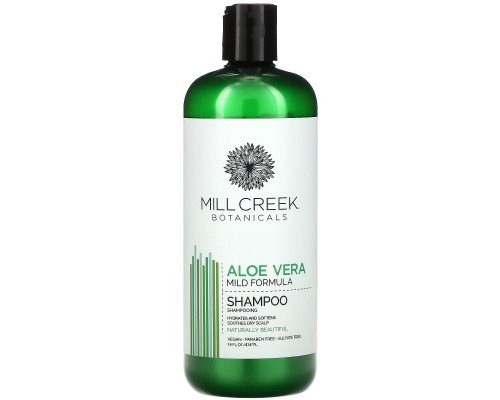 Mill Creek Botanicals, Aloe Vera Shampoo, Mild Formula, 16 fl oz (473 ml) Mill Creek Botanicals, Aloe Vera Shampoo, Mild Formula, 16 fl oz (473 ml)