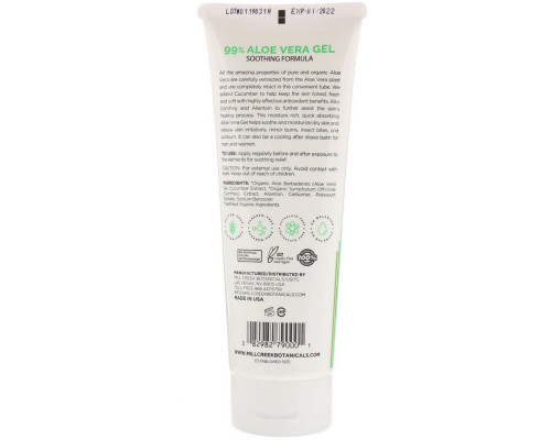 Mill Creek Botanicals, Гель Алоэ вера 99%, 6 жидких унций (180 мл) Mill Creek Botanicals, Гель Алоэ вера 99%, 6 жидких унций (180 мл)