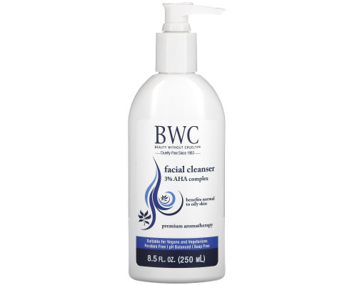 Beauty Without Cruelty, Очищающее средство для лица, 3% комплекса альфа-гидроксикислот, 8.5 жидких унций (250 мл) Beauty Without Cruelty, Очищающее средство для лица, 3% комплекса альфа-гидроксикислот, 8.5 жидких унций (250 мл)