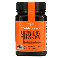 Wedderspoon, Raw Monofloral Manuka Honey, KFactor 16, 1.1 lb (500 g)