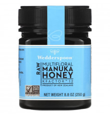 Wedderspoon, Raw Multifloral Manuka Honey, KFactor 12, 8.8 oz (250 g)