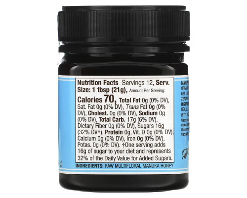 Wedderspoon, Raw Multifloral Manuka Honey, KFactor 12, 8.8 oz (250 g) Wedderspoon, Raw Multifloral Manuka Honey, KFactor 12, 8.8 oz (250 g)