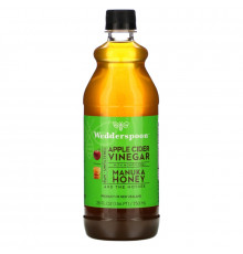 Wedderspoon, Яблочный уксус с KFactor 16, лесной мёд манука, 25 ж. унц. (750 мл)