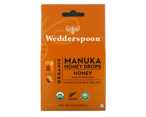 Wedderspoon, Organic Manuka Honey Drops, Honey with Echinacea, 4 oz (120 g) Wedderspoon, Organic Manuka Honey Drops, Honey with Echinacea, 4 oz (120 g)