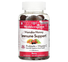 Wedderspoon, Manuka Honey, Immunity Gummies, Berry, 5 Billion CFU, 90 Gummies