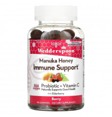 Wedderspoon, Manuka Honey, Immunity Gummies, Berry, 5 Billion CFU, 90 Gummies