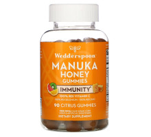 Wedderspoon, Manuka Honey, Immunity Gummies, Citrus,  90 Gummies