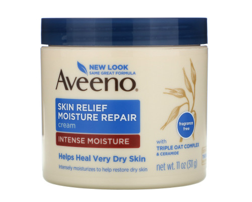 Aveeno, Active Naturals, Увлажняющий восстанавливающий крем, без ароматизаторов, 11 унций (311 г) Aveeno, Active Naturals, Увлажняющий восстанавливающий крем, без ароматизаторов, 11 унций (311 г)