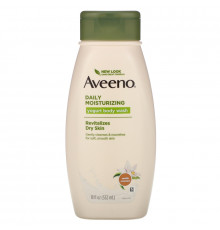 Aveeno, "Природные активные компоненты", увлажняющий гель для душа с йогуртом для ежедневного использования, ванильно-овсяный, 18 жидких унций (532 мл)