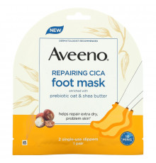 Aveeno, Восстанавливающая маска для ног Cica, 2 одноразовых тапочка