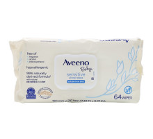 Aveeno, Baby, детские салфетки для лица и тела, для чувствительной кожи, 64 шт.