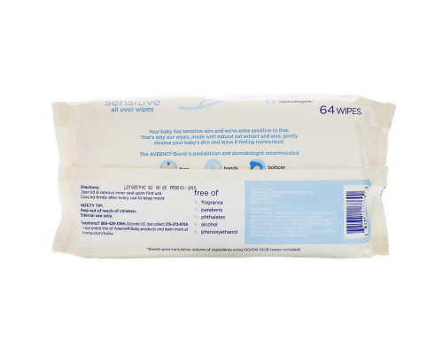 Aveeno, Baby, детские салфетки для лица и тела, для чувствительной кожи, 64 шт. Aveeno, Baby, детские салфетки для лица и тела, для чувствительной кожи, 64 шт.