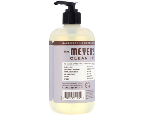 Mrs. Meyers Clean Day Жидкое мыло для рук с запахом лаванды 125 жидких унции (370 мл) Mrs. Meyers Clean Day Жидкое мыло для рук с запахом лаванды 125 жидких унции (370 мл)