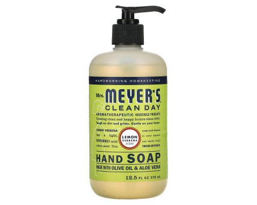 Mrs. Meyers Clean Day Жидкое мыло для рук с ароматом лимонной вербены 12.5 жидких унций (370 мл) Mrs. Meyers Clean Day Жидкое мыло для рук с ароматом лимонной вербены 12.5 жидких унций (370 мл)