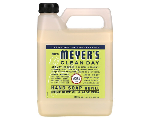 Mrs. Meyers Clean Day Жидкое мыло для рук аромат вербены лимонной 33 жидких унции (975 мл) Mrs. Meyers Clean Day Жидкое мыло для рук аромат вербены лимонной 33 жидких унции (975 мл)