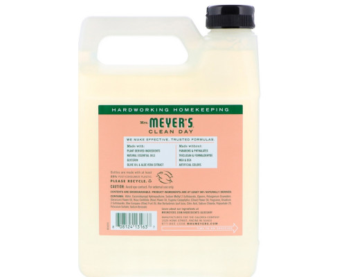 Mrs. Meyers Clean Day Жидкое мыло для рук с ароматом герани 33 жидких унции (975 мл) Mrs. Meyers Clean Day Жидкое мыло для рук с ароматом герани 33 жидких унции (975 мл)