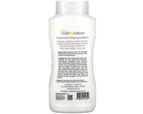 Mild By Nature, Thickening B-Complex + Кондиционер с биотином от Madre Labs, без сульфатов, розмарин и мята, 14 ж. унц. (414 мл) Mild By Nature, Thickening B-Complex + Кондиционер с биотином от Madre Labs, без сульфатов, розмарин и мята, 14 ж. унц. (414 мл)