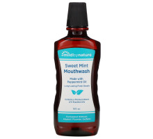 Mild By Nature, Mouth Wash, Made with Peppermint Oil, Long-Lasting Fresh Breath, Sweet Mint, 16 fl oz