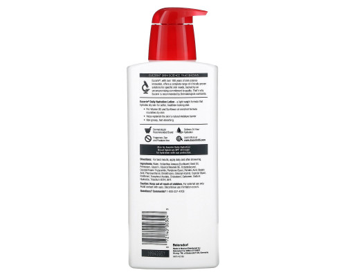 Eucerin, Ежедневное увлажнение, Лосьон, без запаха, 16.9 ж. унций (500 мл) Eucerin, Ежедневное увлажнение, Лосьон, без запаха, 16.9 ж. унций (500 мл)