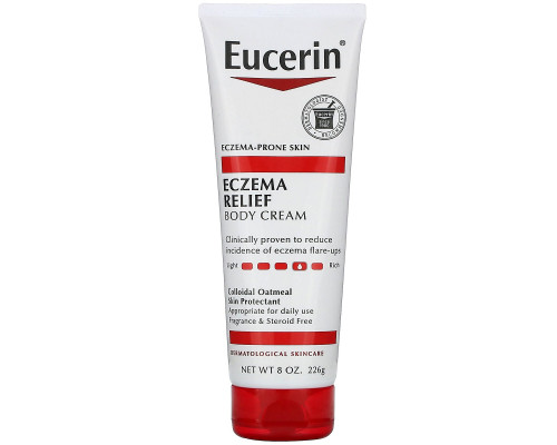 Eucerin, Крем для тела Eczema Relief, подходит для кожи, пораженной экземой, бе отдушек, 8,0 унц. (226 г) Eucerin, Крем для тела Eczema Relief, подходит для кожи, пораженной экземой, бе отдушек, 8,0 унц. (226 г)