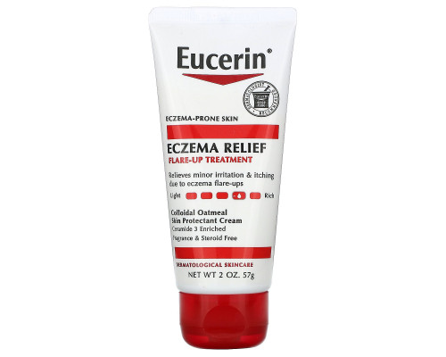 Eucerin, Eczema Relief, лечение вспышек экземы, 2 унции (57 г) Eucerin, Eczema Relief, лечение вспышек экземы, 2 унции (57 г)
