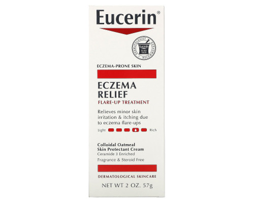 Eucerin, Eczema Relief, лечение вспышек экземы, 2 унции (57 г) Eucerin, Eczema Relief, лечение вспышек экземы, 2 унции (57 г)