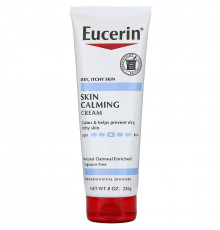 Eucerin, Успокаивающий кожу крем, для сухой кожи с зудом, без отдушек, 8,0 унций (226 г)