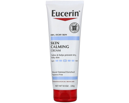 Eucerin, Успокаивающий кожу крем, для сухой кожи с зудом, без отдушек, 8,0 унций (226 г) Eucerin, Успокаивающий кожу крем, для сухой кожи с зудом, без отдушек, 8,0 унций (226 г)