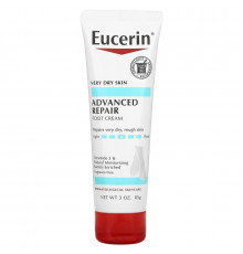 Eucerin, Передовое восстановление, kturrbq по ощущению крем для ног, без отдушки, 3 унции (85 г)