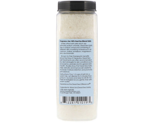 One with Nature Dead Sea Mineral Bath Salts Fragrance Free 32 oz (907 g) One with Nature Dead Sea Mineral Bath Salts Fragrance Free 32 oz (907 g)