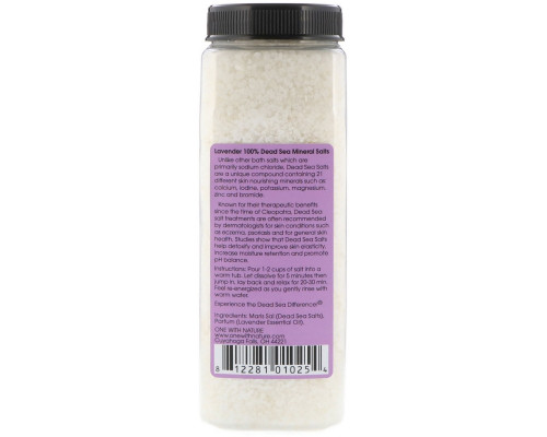 One with Nature Dead Sea Mineral Bath Salts Lavender 32 oz (907 g) One with Nature Dead Sea Mineral Bath Salts Lavender 32 oz (907 g)