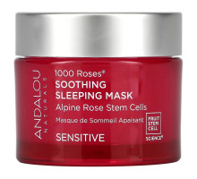 Andalou Naturals, 1000 Roses, успокаивающая маска для сна, для чувствительной кожи, 50 мл (1,7 жидк. Унции)